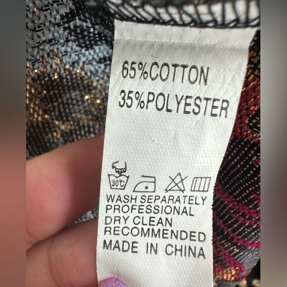 Chic Boutique Rose NWT Asian Brocade Floral Metallic Embroidered NWT Romper XL - Picture 6 of 6